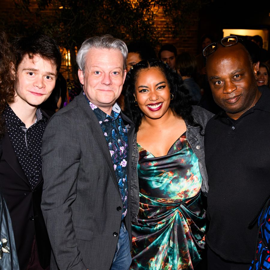 Madalynn Mathews, Jeremy Kushnier, and guests at the opening night reception for the 2023/24 production of Galileo.