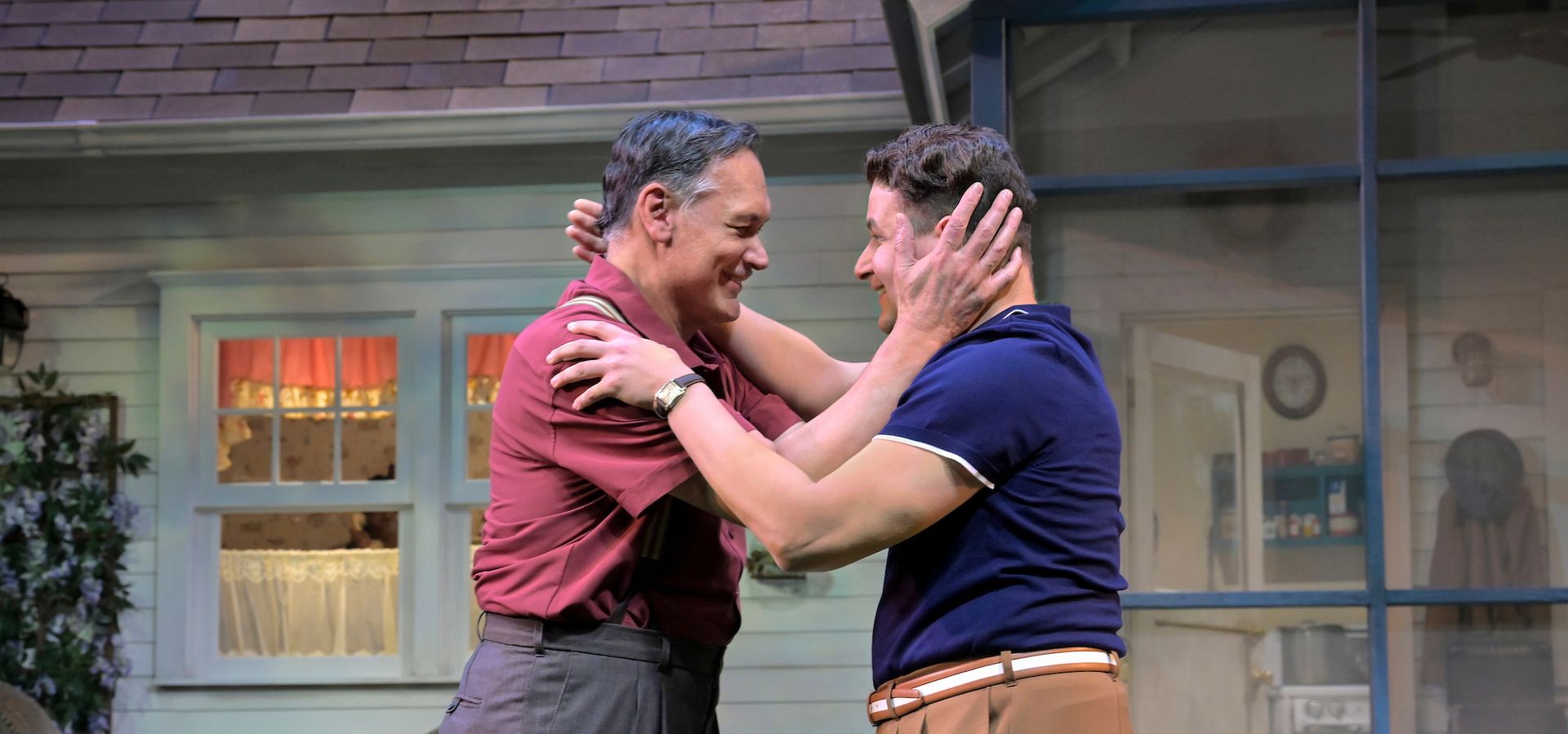 Jimmy Smits and Alejandro Hernandez in All My Sons.