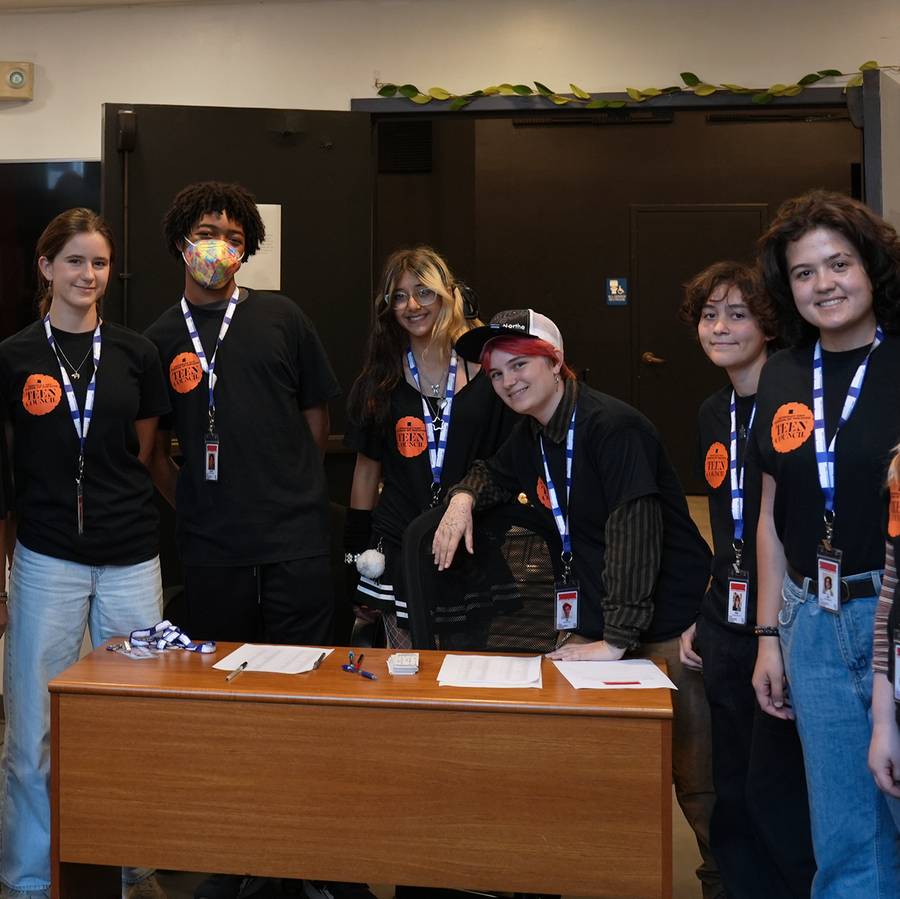 Teen Council members leading a Teen Night event.