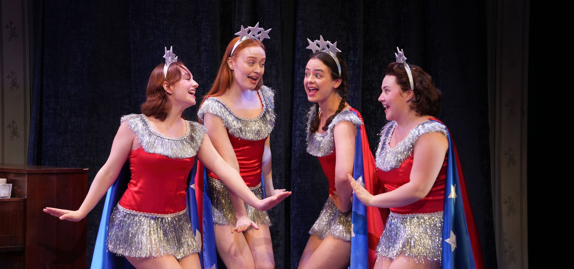 Nicole Mulready, Kate Fitzgerald, Chloé Kolbenhyer, and Meghan Carey in The Hills of California.